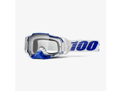100% Okuliare Armega – biele/modré, číre sklo