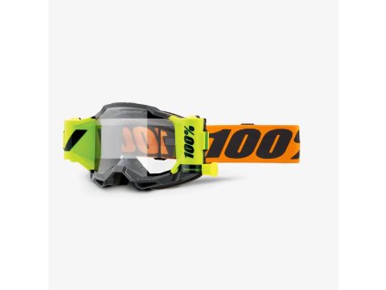 100% Okuliare Accuri 2 Forecast Roll-Off Orange - oranžové/sivé/žlté fluo číre sklo