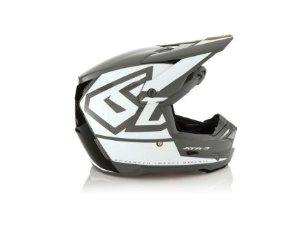 6D HELMETS Prilba cross/enduro ATR-3 Hex čierna/sivá/biela, lesklá