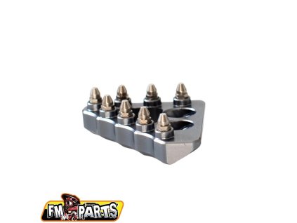 FM-PARTS Široká špička páčky zadnej brzdy KTM/Husqvarna – strieborná (Gun Metal)