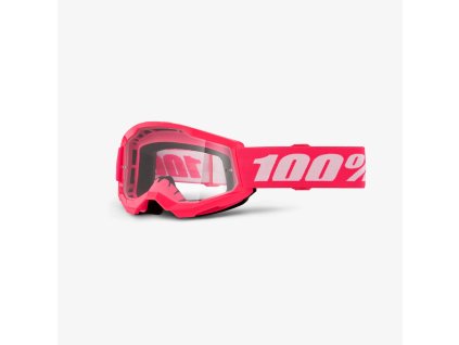 100% Detské okuliare Strata 2 – ružové/biele, číre sklo
