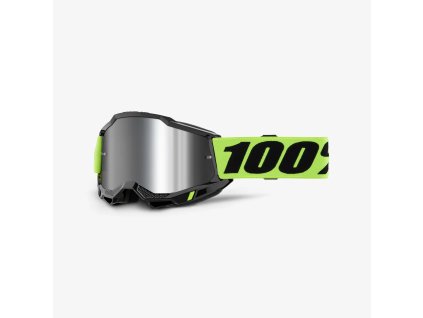 100% Detské okuliare Accuri 2 – žlté fluo/čierne, strieborné zrkadlové sklo
