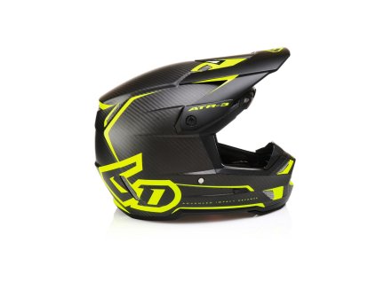 6D HELMETS prilba CROSS/Enduro model ATR-3 Nova matná čierna/žltá fluo