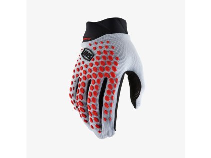 100% Rukavice CROSS/Enduro/MTB Geomatic Grey/Racer sivé/červené