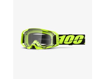 100% Okuliare Armatic – žlté fluo/čierne, číre sklo