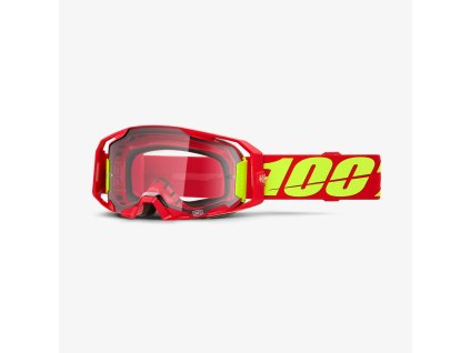100% Okuliare Armatic – červené/žlté fluo, číre sklo