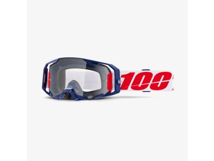 100% Okuliare Armatic Mach Z – modré/červené/biele, číre sklo