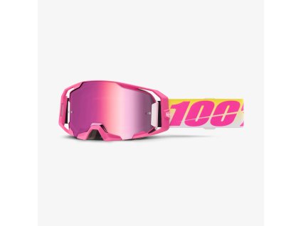 100% Okuliare Armatic Sellars – ružové/žlté/biele, ružové zrkadlové sklo