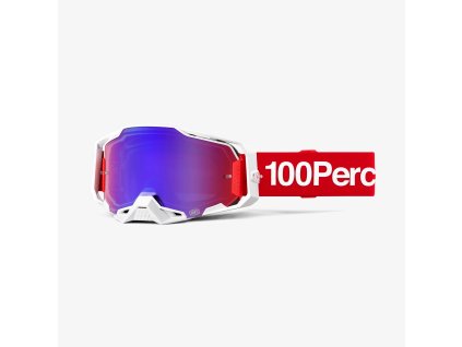100% Okuliare Armega Corbin – červené/biele, modré/červené zrkadlové sklo