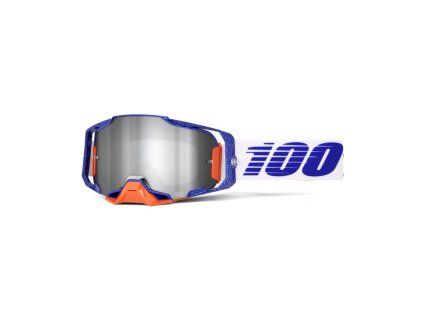 100% Okuliare Armega Lavingaad – biele/modré, strieborné zrkadlové sklo