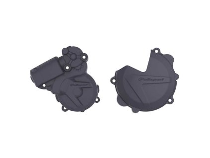 POLISPORT Sada chráničov krytu zapaľovania a krytu spojky Husqvarna TE 250/300 '14-'16 tmavomodrá