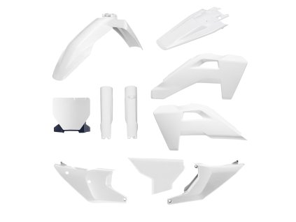 POLISPORT Sada plastov Husqvarna TC / FC / TX / FX (25–26), KTM EXC / EXC-F / XC-W / XC-WF (24–25) – biela OEM