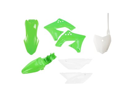 POLISPORT Sada plastov Kawasaki KLX 110 (10–24) – zelená / biela OEM