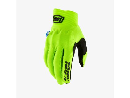 100% Rukavice Cognito Smart Shock – žlté fluo