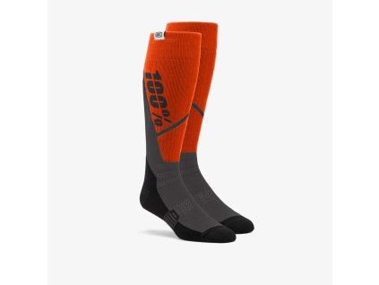 100% Ponožky Torque Thick Comfort MX oranžové/čierne