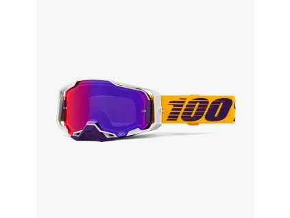 100% Okuliare Armega Difenbak – žlté/fialové/biele – fialové zrkadlo