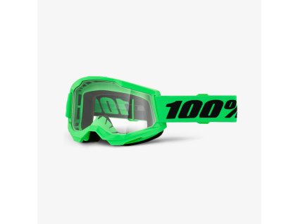100% Okuliare Strata 2 – zelené fluo, číre sklo