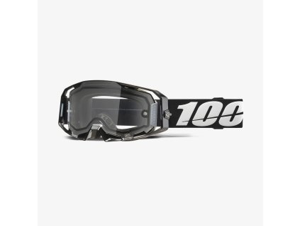 100% Okuliare Armatic Enduro Moto – čierne, dvojité číre sklo
