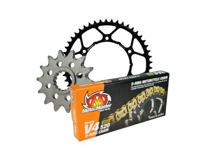 MOTO-MASTER Reťazová sada KTM/Husqvarna/Gasgas 13/50/120 reťaz V4-520G O-Ring zlatá