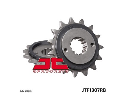 JT SPROCKETS Predná rozeta JTF1307 s tlmiacou gumou 15 zubov Kawasaki ZX6R '03-'06
