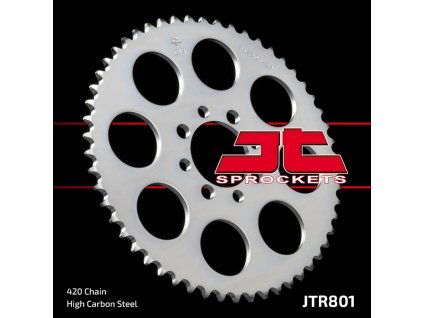 JT Zadná rozeta JTR801 Suzuki Pv 50 '81-00, Fr 70 '75-87, Fr 80, Fm 50 '80-98, Rv 50 '15-16, DRZ 110 '03-05, Kawasaki Z 125 '17-20, KLX 110 '03-20, Kawasaki Ae 80, Ar 80, Z 125 Pro, RM 50 '81-82, Fr 50 '75-86, Kawasaki Joy 125 '08-10