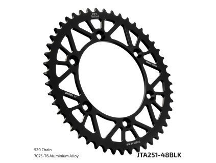 JT Sprockets JTA251.48BLK – 48 zubov, BLK; celý originál výrobcu s technickou legendou