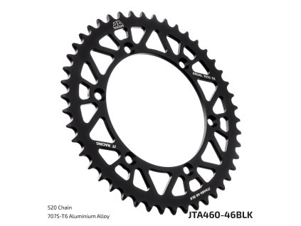 JT Sprockets JTA460.46BLK – 46 zubov, BLK; celý originál výrobcu s technickou legendou