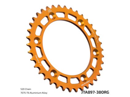 JT Sprockets JTA897.38ORG – 38 zubov, ORG; celý originál výrobcu s technickou legendou