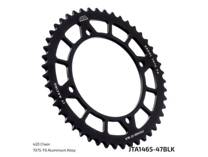 JT Sprockets JTA1465.47BLK – 47 zubov, BLK; celý originál výrobcu s technickou legendou
