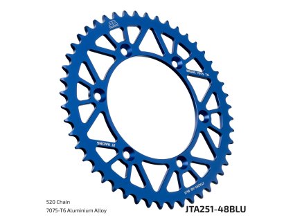JT Sprockets JTA251.48BLU – 48 zubov, BLU; celý originál výrobcu s technickou legendou