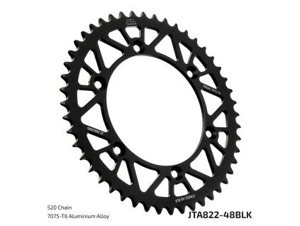 JT Sprockets JTA822.48BLK – 48 zubov, BLK; celý originál výrobcu s technickou legendou