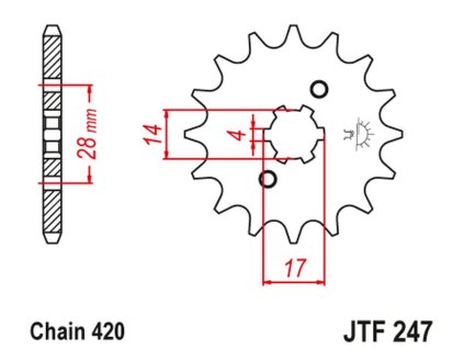 JT SPROCKETS Predná rozeta JTF247 13 zubov Honda C 50 Cub