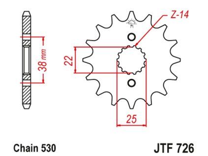 JT SPROCKETS Predná rozeta JTF726 15 zubov Cagiva 750 Elefant/Indiana