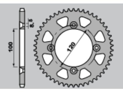 JT SPROCKETS Zadná rozeta JTR1798 47 zubov Yamaha YZ 65 '18-'25