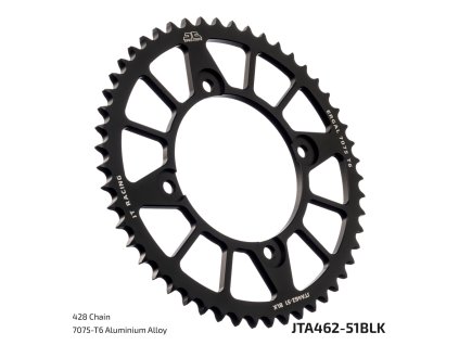 JT Sprockets JTA462.51BLK – 51 zubov, BLK; celý originál výrobcu s technickou legendou
