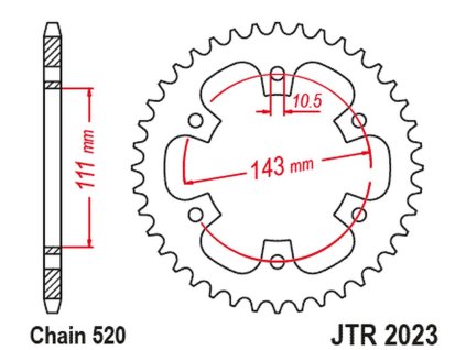 JT SPROCKETS Zadná rozeta JTR2023 42 zubov Royal Enfield Classic / Meteor 350 '31-'23