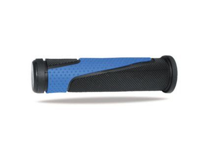 PROGRIP Gripy (rukoväte) PG807 ATV / Jet Ski / MTB (22+22 mm, dĺžka 125 mm) – čierne/modré, dvojzložkové