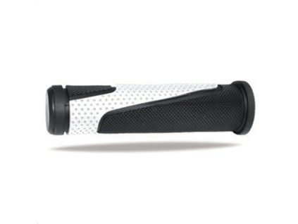 PROGRIP Gripy (rukoväte) PG807 ATV / Jet Ski / MTB (22+22 mm, dĺžka 125 mm) – čierne/biele, dvojzložkové