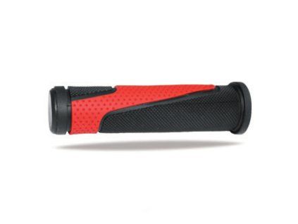 PROGRIP Gripy (rukoväte) PG807 ATV / Jet Ski / MTB (22+22 mm, dĺžka 125 mm) – čierne/červené, dvojzložkové
