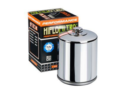 HIFLOFILTRO Olejový filter HF170CRC Racing Harley-Davidson chrómovaný