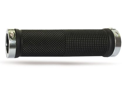 PROGRIP Gripy (rukoväte) PG999 ATV / Jet Ski / MTB Lock-On 22+22 mm 120 mm – čierne so Striebornou blokádou
