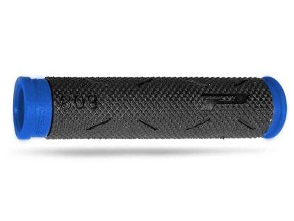PROGRIP Gripy (rukoväte) PG807 ATV / Jet Ski / MTB 22+22 mm 120 mm – čierne/modré dvojzložkové