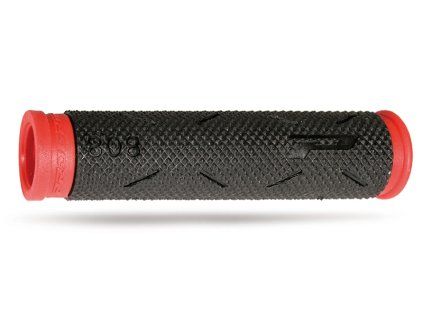 PROGRIP Gripy (rukoväte) PG807 ATV / Jet Ski / MTB 22+22 mm 120 mm – čierne/červené dvojzložkové