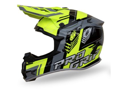 PROGRIP Prilba CROSS PG3080 Spirits žltá fluo čierna/sivá