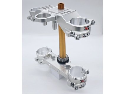 XTRIG Držiaky tlmičov Rocs Tech Triple Clamps Yamaha Tenere 700 '21-'26 strieborné