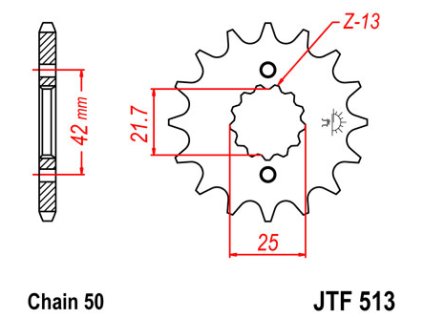 JT Predná rozeta 566 17 Suzuki GSXR 1000/1300, TL 1000