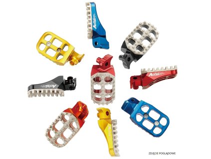 ACCEL Stupačky Suzuki RMZ 250 / 450 (08–17) – hliníkové T7075, čierne, nastaviteľná šírka