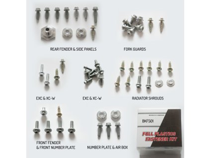 ACCEL Sada skrutiek na plasty KTM SX (11–15), EXC (12–15)