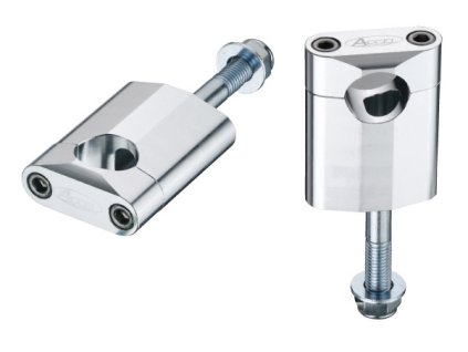 ACCEL Držiaky / podložky riadidiel 28,6 mm, výška 58,5 mm, so skrutkou M12 – strieborné