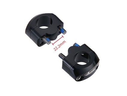 ACCEL Držiaky / podložky riadidiel (dole 22,2 / hore 22,2 mm), výška 20 mm – čierne